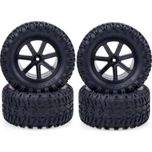 4pcs/lot 110MM 112MM RC Rubber Sponge Tires Tyre Wheels 12mm Hub Hex For 1:10 RC Short Course Desert Truggy Monster Truck