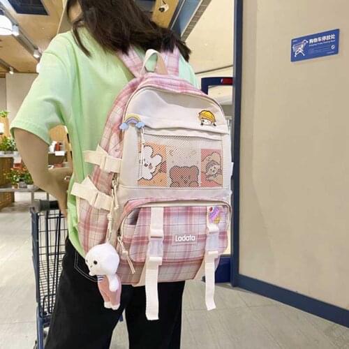 School Backpack Womens New Korean Students Backpacks For Girls Large Wild Capacity Schoolbag Casual Trend Travel Female Bags