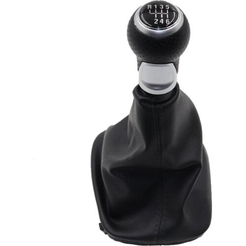 Silver Car Shift Gear Knob Lever Gaitor Boot Cover For Audi A3 S3 8p 2003-2013 A4 S4 Q5 S-Line 2007-2015 decoration accessories