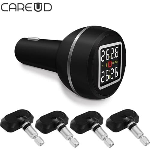 CAREUD TPMS Systems Tire Pressure Monitoring System for Automobiles BAR/PSI Diagnostic Tool Smoke USB Power Electronic for Cars