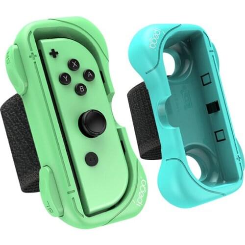Enlarge SR SL Control Button Controller Grip with Breathable Wristband for Nintendo Switch Just Dance Game Leg Strap for Joy Con