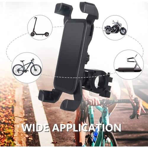 Bicycle Phone Holder For iPhone Samsung Motorcycle Mobile Cellphone Holder Bike Handlebar Clip Stand GPS Mount Bracket