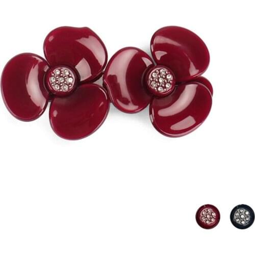 Cute Rose Flower Hair Barrette Clip for Women Girl Hair Ornament - Cellulose Acetate Hair Accessories for Hairpin Braids Tiara