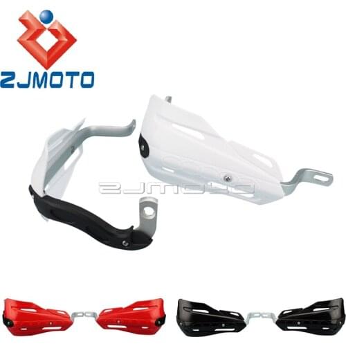 White Supermoto 7/8" 22mm Motorcycle ATV Handguards Protector Mounting Kit Dirt Bike Universal for Honda Yamaha Suzuki Kawasaki