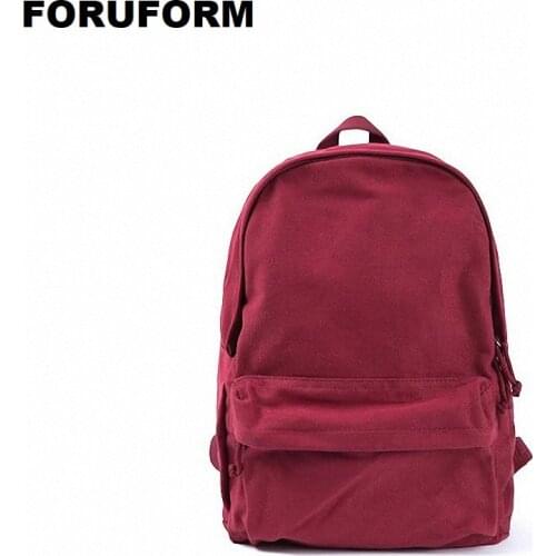 Women Canvas Backpack Solid Casual School Bag for Teenagers Boys Backpack Korean Preppy Style Rucksack Mochilas Feminina