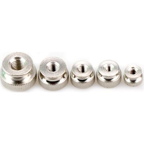 10PCS M3 M4 Nickel Plated Knurled Thumb Screws Nuts Step Hand Nuts Carbon Steel