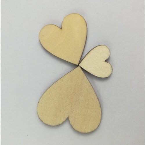 100PCS Love Heart Wooden Button Wedding Table Scatter Decoration Home Decor Sweet Heart Wooden Buttons Cartoon Wooden Buttons