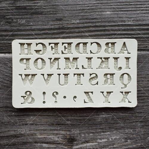 3D Lace Letters Shaped Silicone Mold Fondant Mould Cake Decorating Baking Tools Kitchen Accessories SQ15225