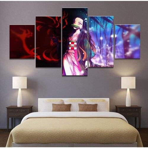 5 Piece Wall Art Canvas Anime Manga Vampire Hunter Pictures Nidouzi Figure Posters Home Bedroom Wall Decoration Paintings