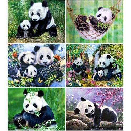 5D Diamond Painting Animal Art Picture Panda Full Drill Rhinestone Embroidery Mosaic Cross Stitch Kits Farmhouse Home Decor Gift