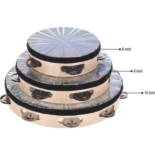 6/8/10inch Reflective Single Row Bell Jingle Percussion Instruments