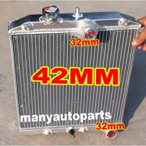 42mm ALUMINUM RADIATOR FOR HONDA CIVIC EK4/EK9,EG6/EG9,EM1 B16A VTEC 1992-2000 93 94 95 96 inlet/outlet 32mm