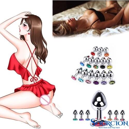 Anal Plug Adults stainless steel Butt Plug Crystal Jewelry Trainer Sex Products Shop Sex Toys For Couple 18 Products Butt Plug