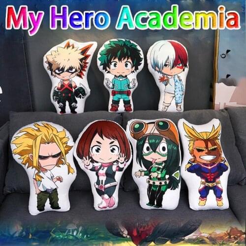 Anime My Hero Academia Peripheral Plushie Todoroki Shoto Bakugou Katsuki Midoriya Izuku Cushion Pillow Stuffed Plush Toys Doll