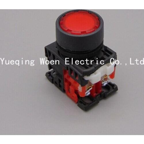 AR22F5L 1NC 220V LED lights switch latching Since the lock with lamp button 22mm Press down automatically locked