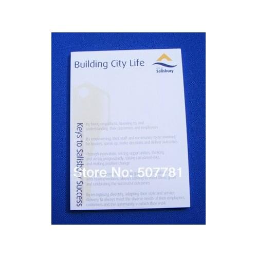 A6 Size 20 sheet notepad, promotional , customized, every page with your logo ,400pcs/lot