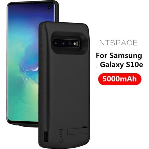 NTSPACE 5000mAh Portable Power Bank Charging Cases for Samsung Galaxy S10e Slim Battery Charger Cases Powerbank Charging Cover