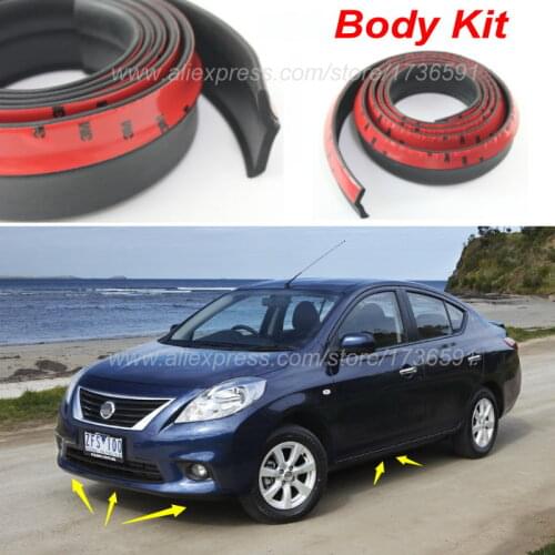 Car Bumper Lip Deflector Lips For Nissan Almera / Tino / Front Spoiler Skirt For Auto to Car Tuning View / Body Kit / Strip