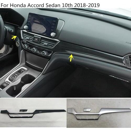 Car Cover Detector Trims Air Frame Middle Console Control Dashboard Panel 2pcs For Honda Accord Sedan 10th 2018 2019 2020 2021