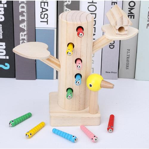 New Woodpecker Catch Caterpillar Game Boys and Girls yi sdip Baby Child Catch the Insects Fishing Toy