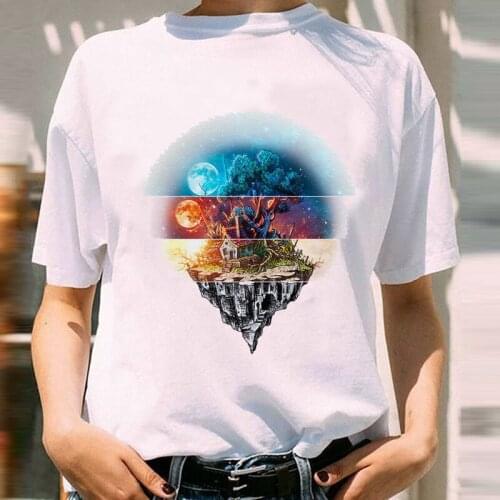 Women Graphic Watercolor Spring Summer Vacation Ladies Short Sleeve Fashion Lady Print Female Clothes Tops Tees Tshirt T-Shirt