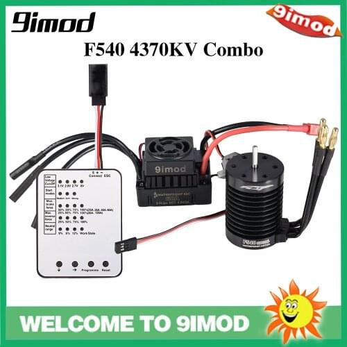Good 9imod F540-V2 4370KV Brushless Sensorless Waterproof Motor 3.175mm+60A ESC For 1/10 RC Drift Racing Off-road Car Truck