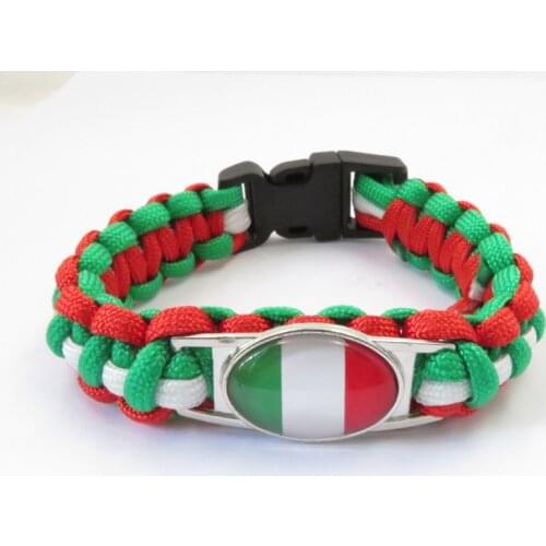 Infinity Love Italy Flag Bracelets Fashion Italy Men And Women Wrap Paracord Bracelets Freindship Gifts