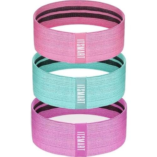 ITSMART Yoga Squat Resistance Band Fitness Cotton Hip Lifting Resistance Ring Yoga Stretch Band Booty Bands