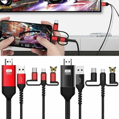 10pcs bundle package USB C Type C Micro USB To 1080P HDMI HDTV Adapter Cable