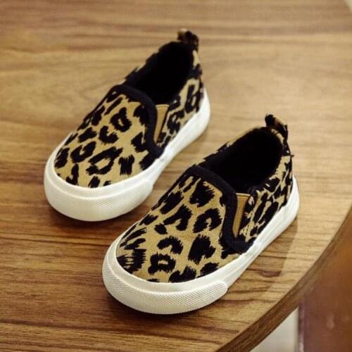 Childrens Sports Shoes Temperament Baby Girls Boys Casual Shoes Autumn Spring Leopard Print Korean Version Of Breathable Flat S