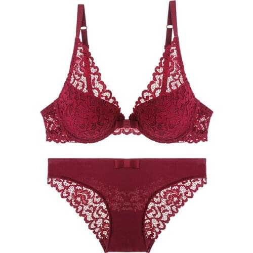 Bra suit womens lace underwear sexy gathered bra underwear women set lingerie set sexy women lingerie underwear set