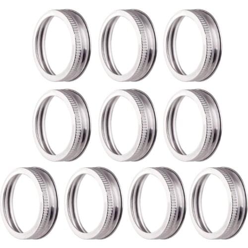 Canning Lids, Regular Mouth Mason Jar Lids And Bands 10 Pack (Silver) 86MM 85LA