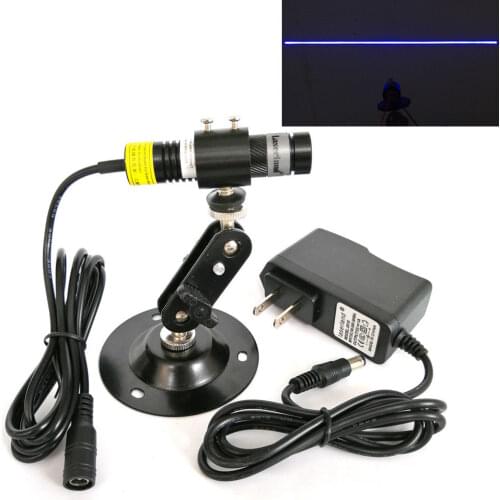 1668 450nm 445nm 80mW True Blue Line Laser Generator Module for Laser Swamp Haunted House Laser Lighting effects with Stand
