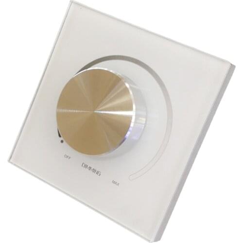 New E610P AC 110V / 240V Input 5A Switching Power 0-10V Output Manual Knob Panel Wall Mount Dimmer for Single Color LED Light