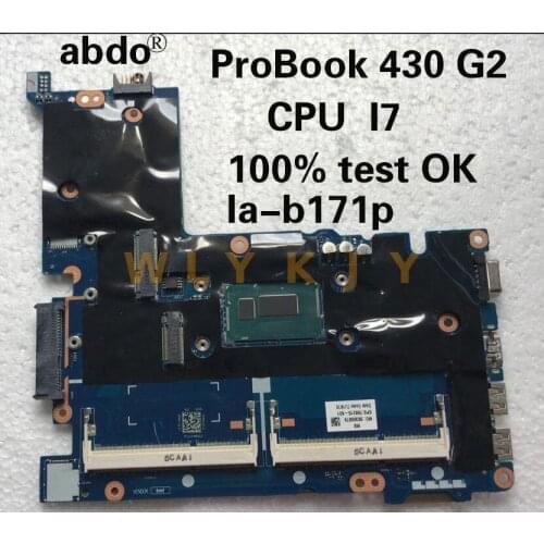 For HP ProBook 430 G2 la-b171p Laptop motherboard CPU I7 PM30 LA-B171P 100% Test OK