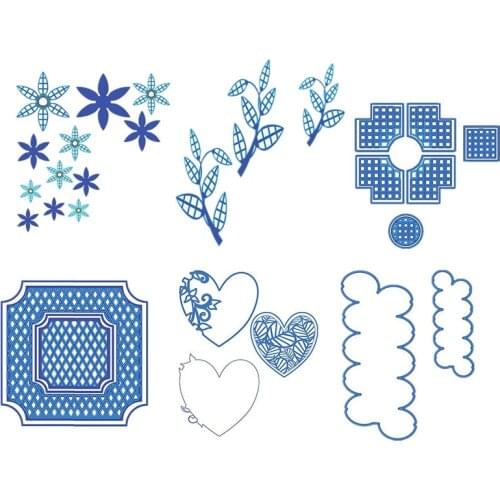 Leaves Flowers Heart Shape Metal Cutting Dies For Scrapbooking Craft Die Cut Card Making Embossing Stencil Album Decoration