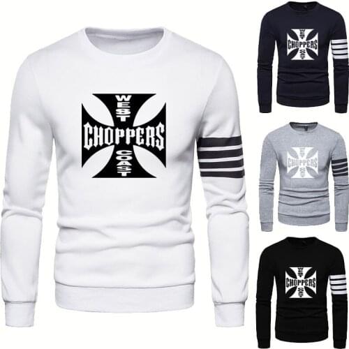 Fashion Trend New Mens Sweatshirt West Coast choppers Spring Autumn Casual Splicing pullover High Quality Cotton Mens hoodie