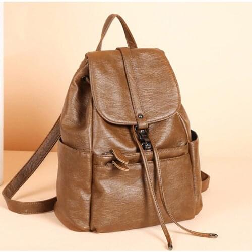 Chuwanglin Fashion Genuine Leather backpack Women High Quality Teenage Girls Female School Shoulder Bag Bagpack mochila 4191701