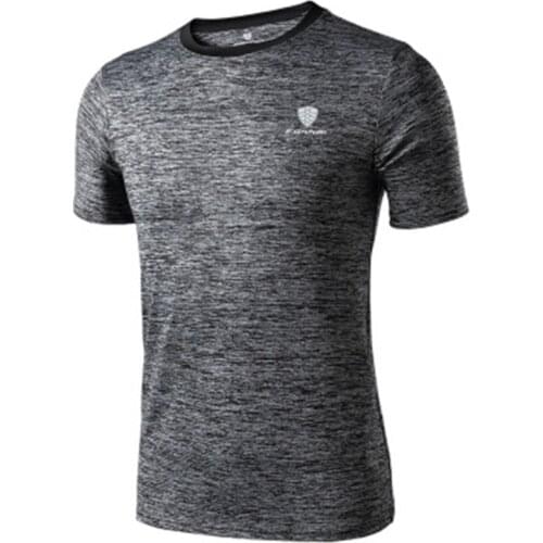 Mens T-shirt Sports Wear Breathable M-4XL Large Size Flexible Compression Short Sleeve T-shirt Exercise Training Mens Cloth