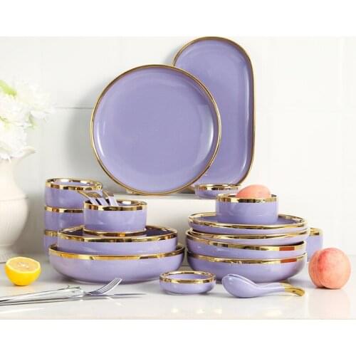 European-style dishes set luxury Phnom Penh household Nordic ceramic dishes creative personality soup bowl plate combination