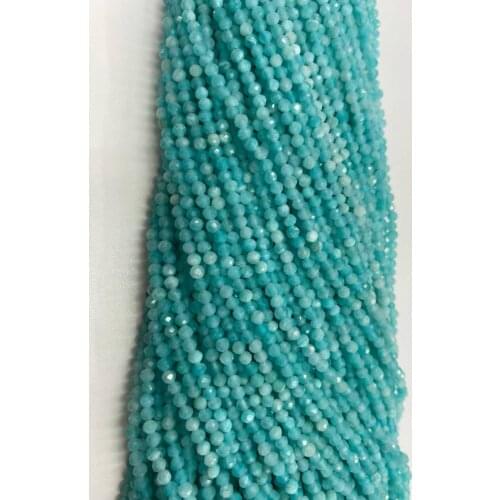 5AAAAA natural crystal Tianhe stone face spherical 2MM / 3MM / 4MM The length of the 38cm