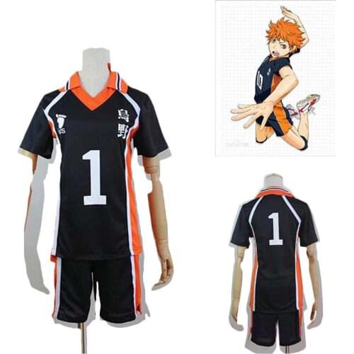 New Anime Haikyuu!! Karasuno High School Wing Spiker #1 Sawamura Daichi Volleyball Jersey Cosplay Costume Sports Wear Uniform
