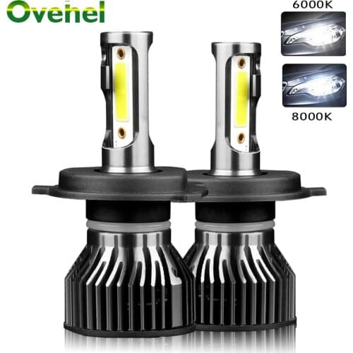 OVEHEL H4 H7 LED Mini Car Headlight Bulb 12000LM 6000K H1 H3 H11 H13 H27 880 9005 HB3 9006 HB4 9007 Running Fog Head Lamp