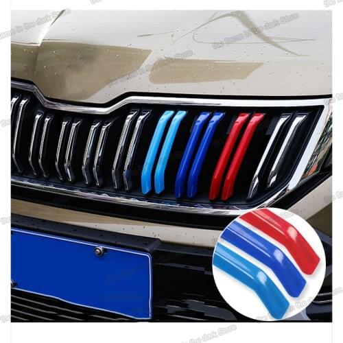 Lsrtw2017 Abs Car Front Grill Middle Net Strip Trims for Skoda Kodiaq Gt Interior Mouldings Accessories Decorative