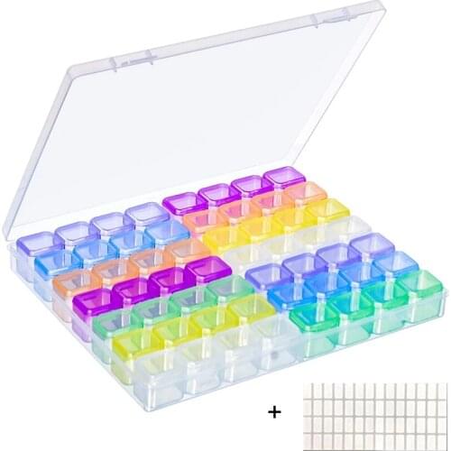 New Sale 28&56 Cells Plastic Storage Box Diamond Painting Tools Accessories for Diamond Painting Embroidery Container Box Holder