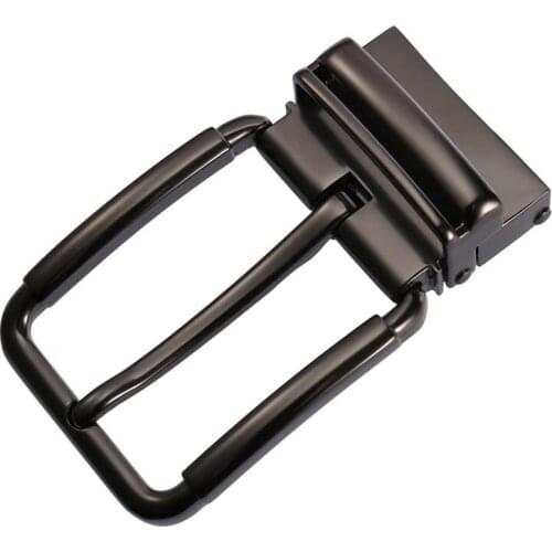 Alloy Belt Pin Buckle Black Gun Color Men Belts Suitable for Strap with 3.3-3.5cm Replace Buckle Perforated Leather Strip Ceintu