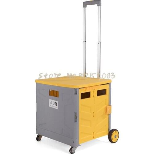 Grocery Shopping Trolley Trolley Shopping Trolley Home Portable Four-wheeled Folding Trolley Travel Trailer