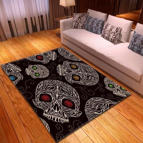 Thriller head horror carpet living room and bedroom area rugs skull restaurant floor mat personality carpet parlor tapete custom