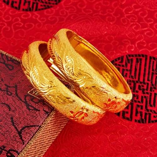 1pcs Exquisited Women Wedding Bridal Bangle Bracelet Dubai Bangle Africa Arab Thick Bangles Jewelry Stylish Accessories Openable
