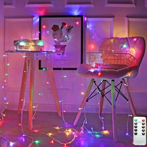 10M/100 Lights Remote Control Outdoor Waterproof Flashing Lights String Starry Colorful Color-changing Wedding Room Decorative
